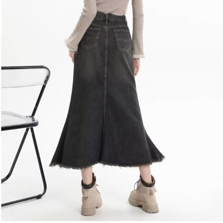 フレアパンツ 裾広がりヴィンテージロングスカート