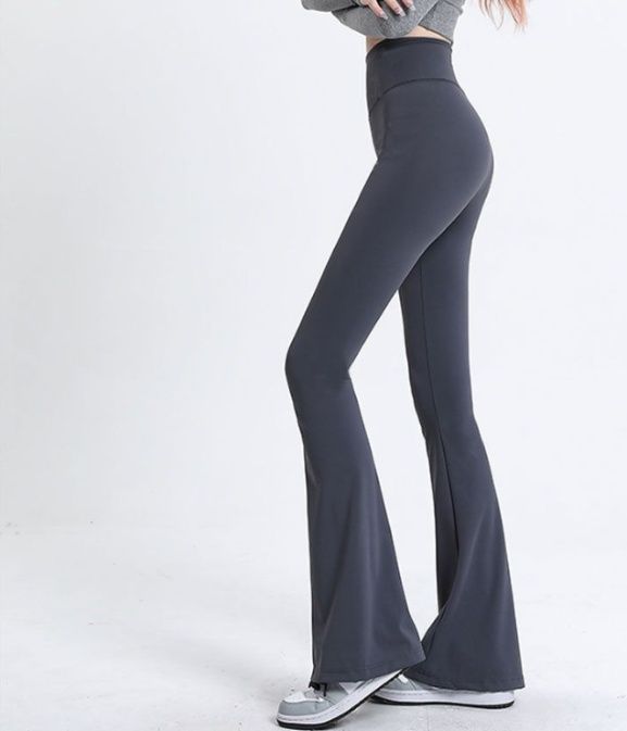 フレアパンツ すっきりシルエットフレアレギンス