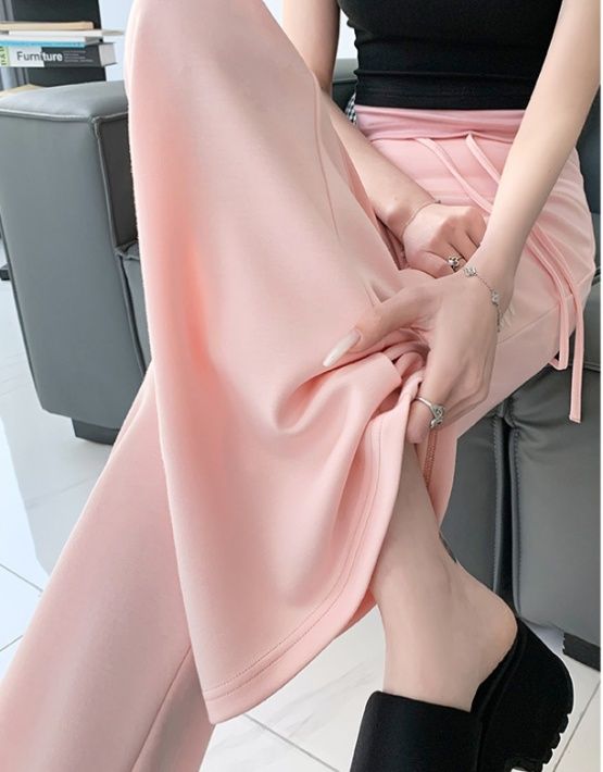 フレアパンツ 優雅なゆったりフレアスウェット