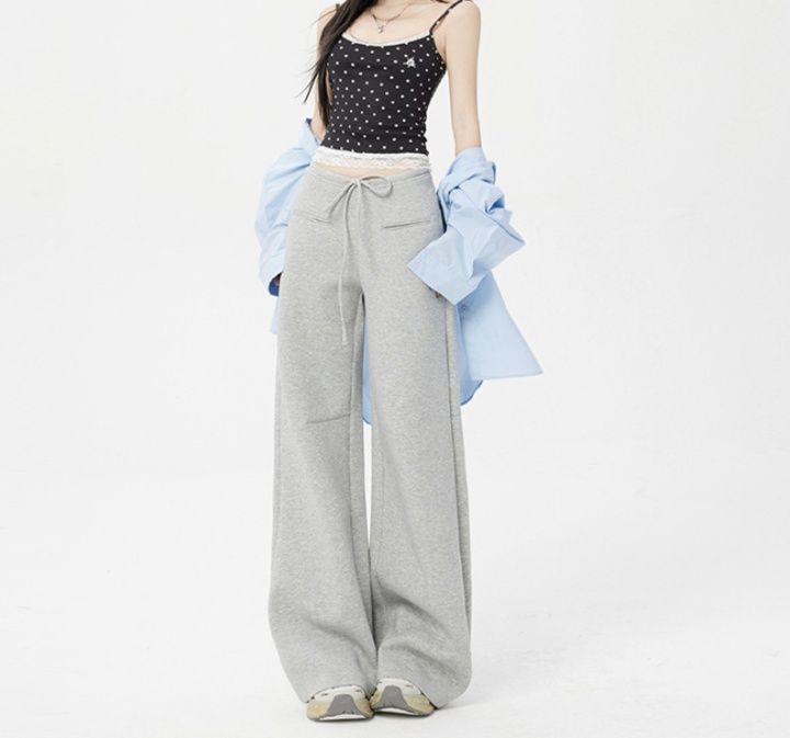 フレアパンツ ゆったりリラックス裾広がりパンツ