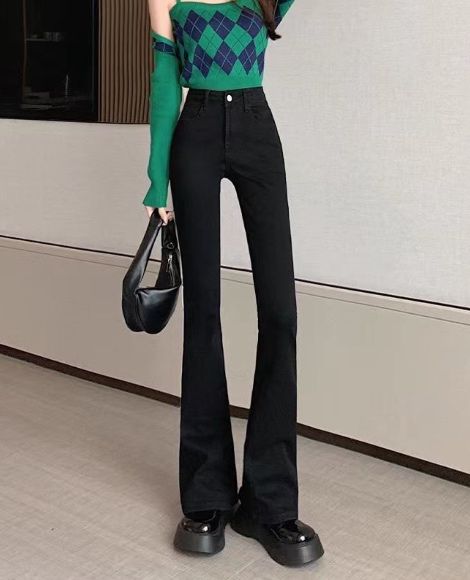 フレアパンツ 美脚効果抜群フレアデニム