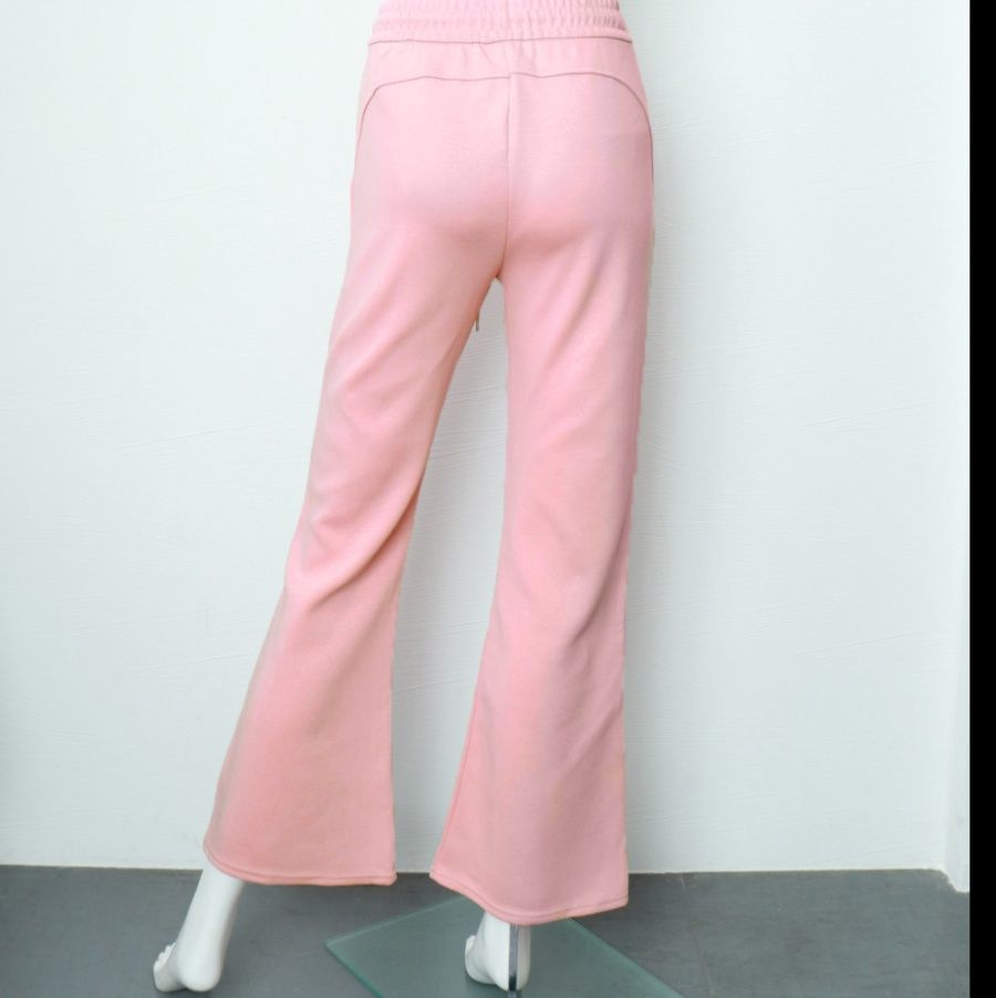 フレアパンツ フレアスウェットパンツ 美脚効果 ハイウエスト