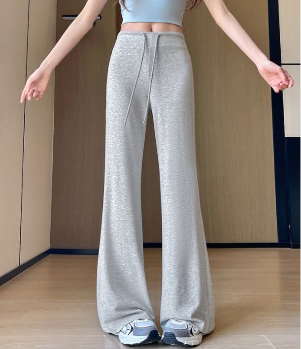 フレアパンツ ゆったり美脚フレアスウェットパンツ