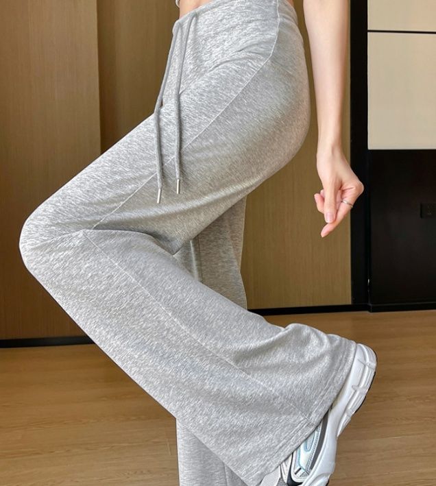 フレアパンツ ゆったり美脚フレアスウェットパンツ