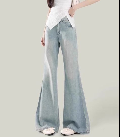 フレアパンツ 優美なシルエット デニムフレアパンツ