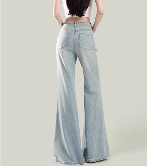 フレアパンツ 優美なシルエット デニムフレアパンツ