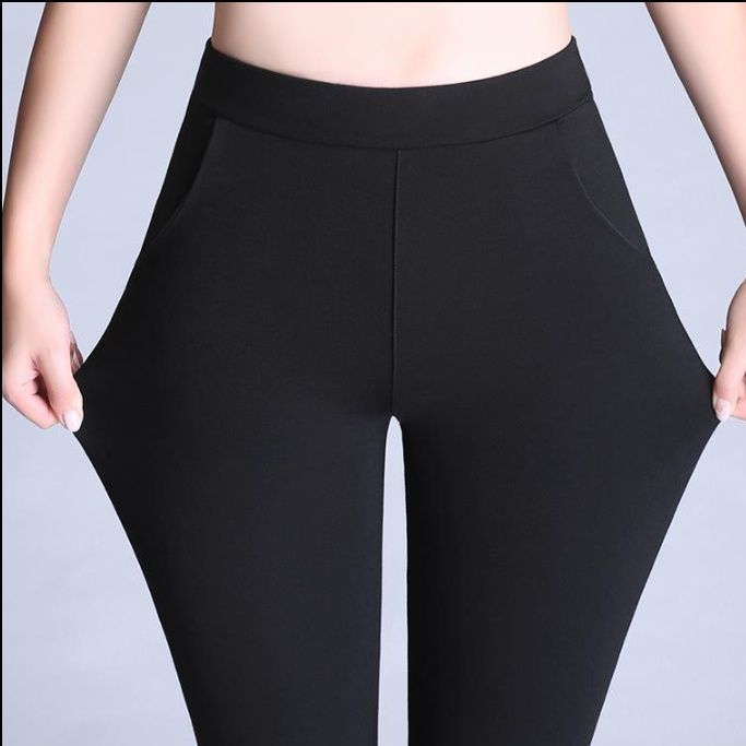 フレアパンツ レース裾フレアパンツレギンス