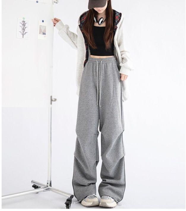 フレアパンツ ゆったりフレアスウェットパンツ