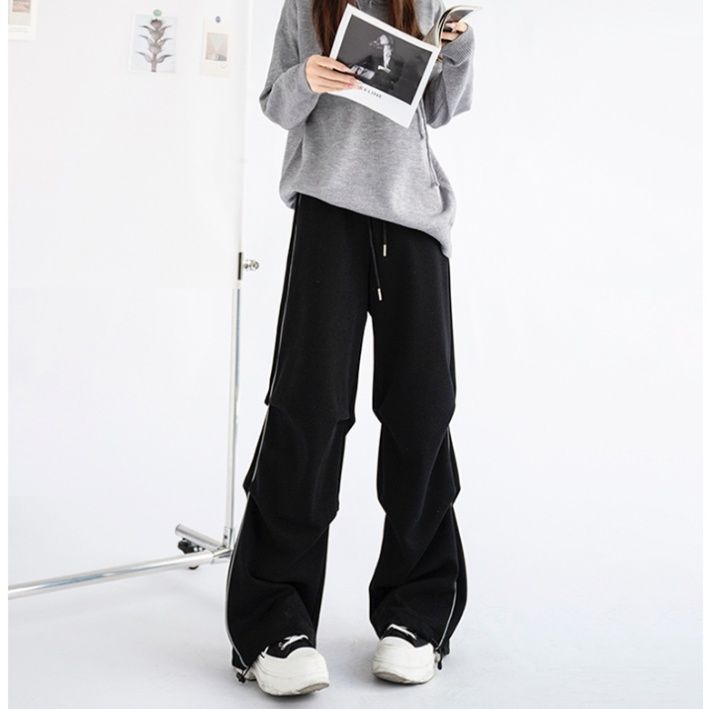 フレアパンツ ゆったりフレアスウェットパンツ