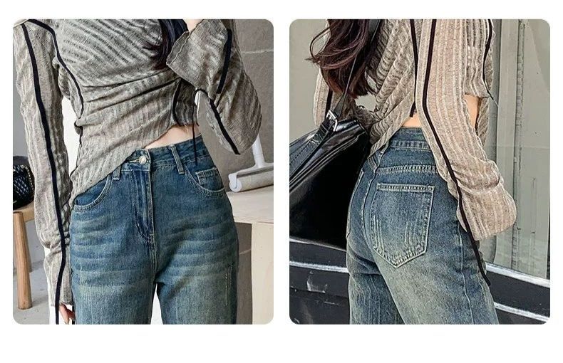 フレアパンツ 美脚効果抜群ハイウエスト裾広がりデニムパンツ