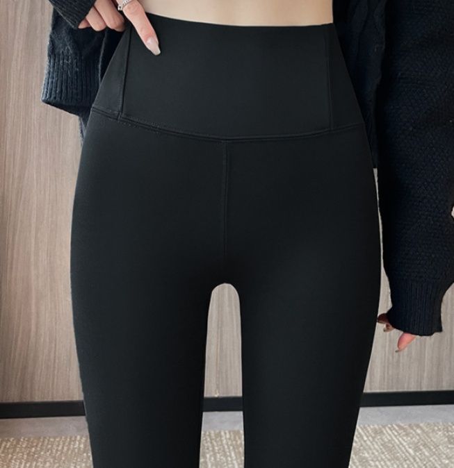 裏起毛フレアパンツ 美脚見え高腰フレアパンツレギンス