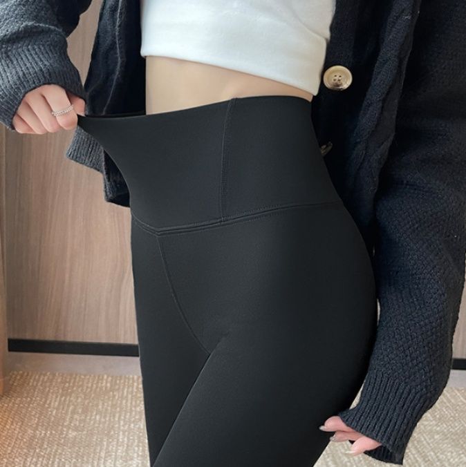 裏起毛フレアパンツ 美脚見え高腰フレアパンツレギンス