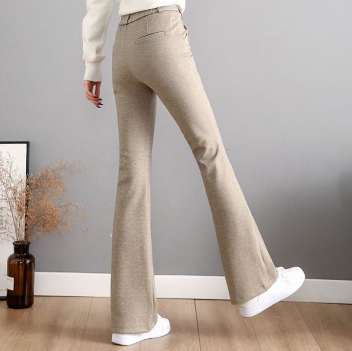 フレアパンツ クロスデザイン美脚フレアレギンス レギンス|フレア