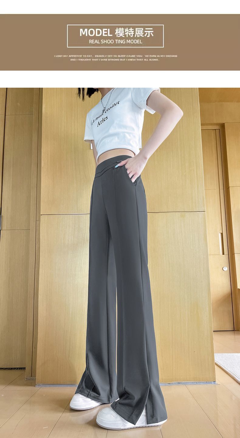 フレアパンツ すっきり美脚フレアスラックス