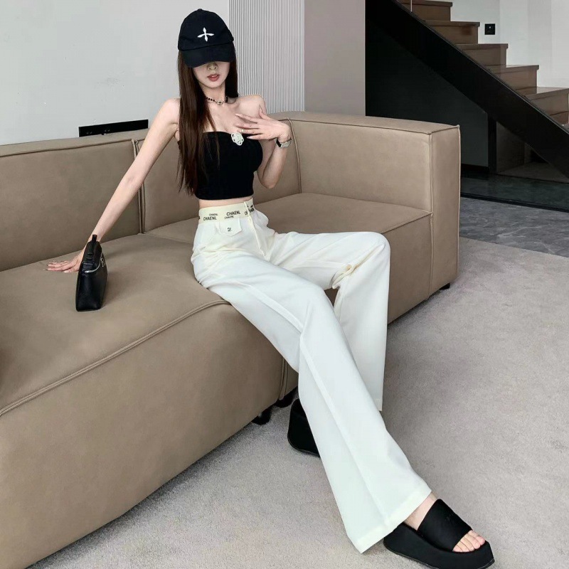 フレアパンツ エレガント美脚フレア広がりスラックスパンツ