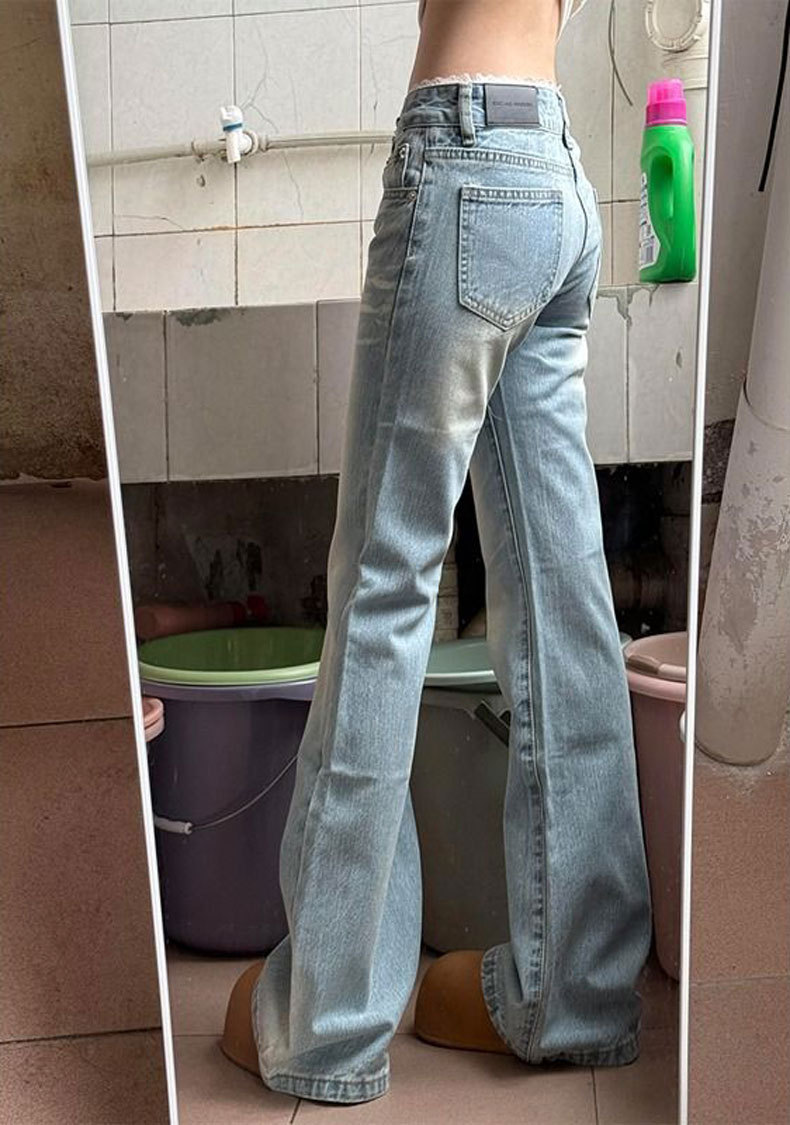 フレアパンツ こだわり裾広がりデニム