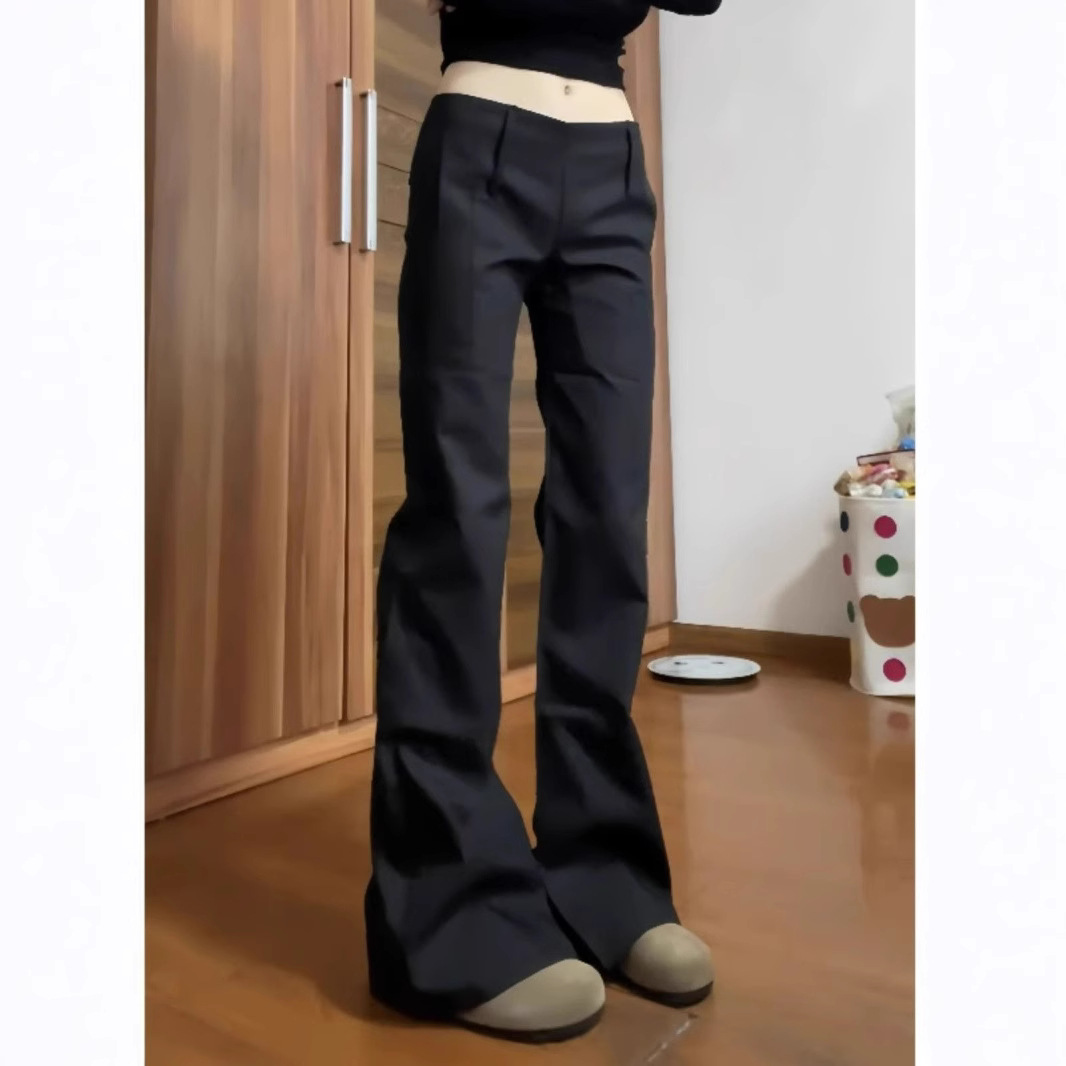 フレアパンツ 優雅な裾広がりフォーマルパンツ
