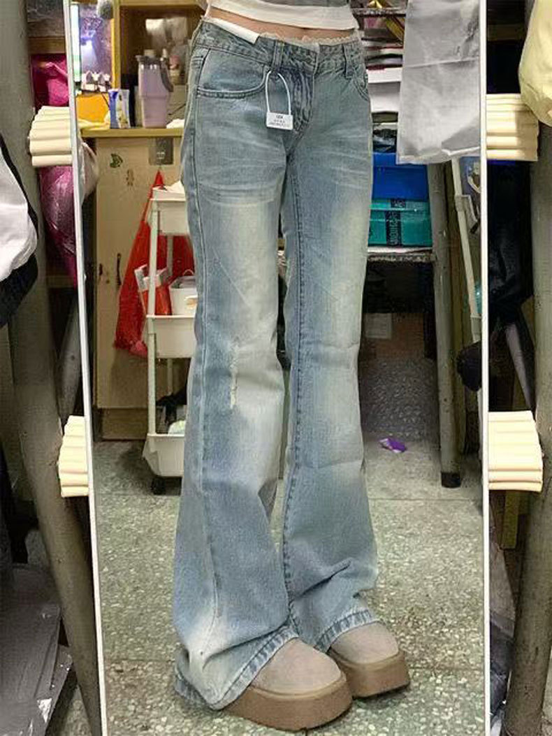 フレアパンツ こだわり裾広がりデニム