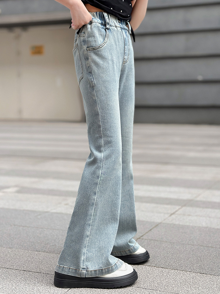 フレアパンツ すっきり美脚フレアデニム　子供用