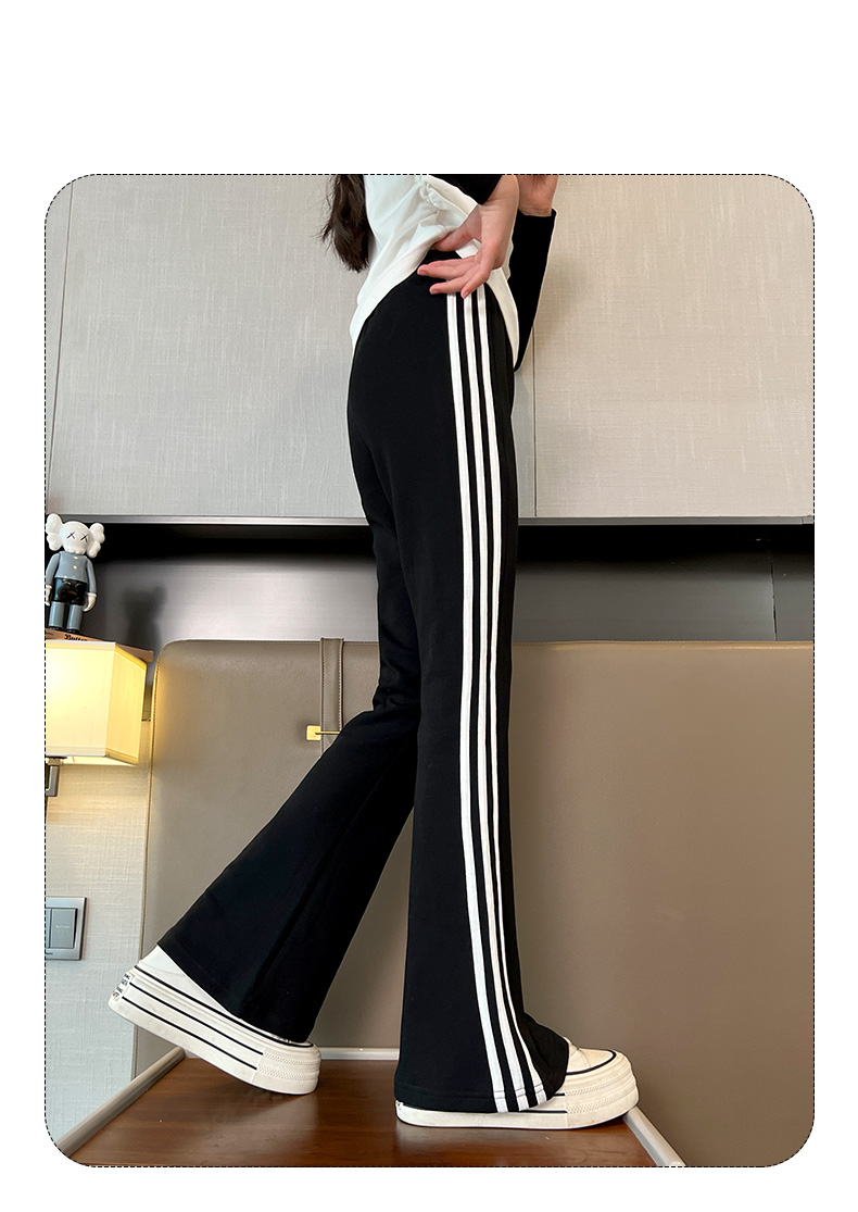 フレアパンツ 三本ライン フレアスウェットパンツ