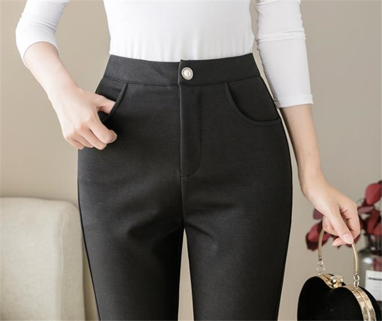 フレアパンツ 裾刺繍ハイウエストフレアスラックス九分丈