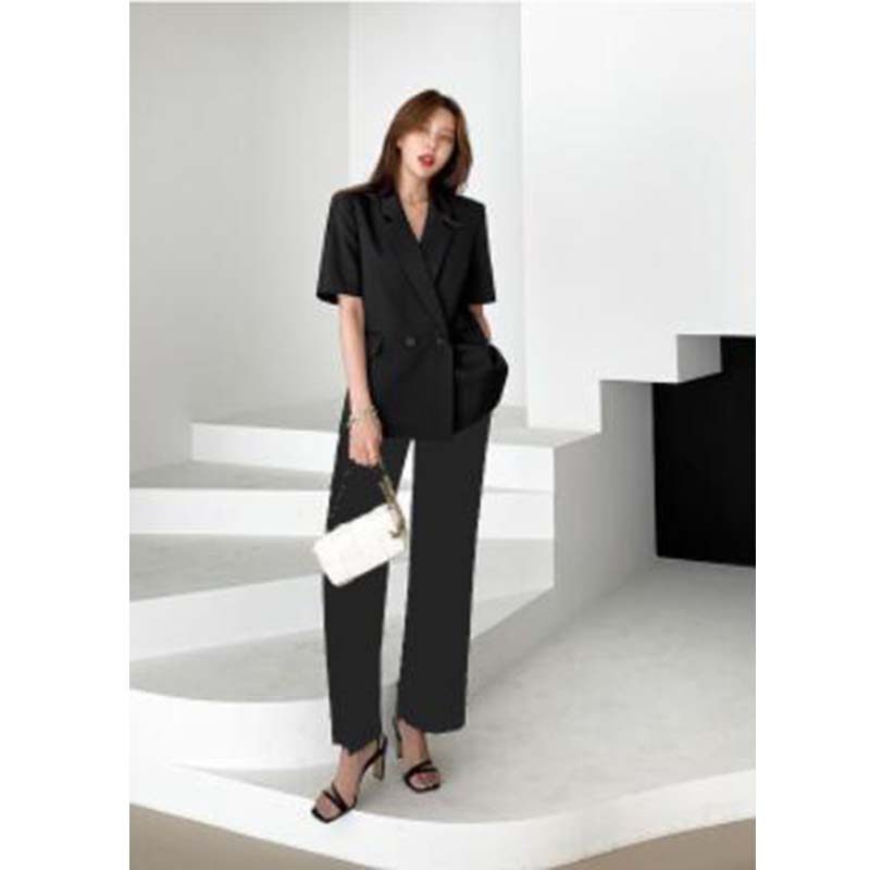 フレアパンツ 半袖テーラードジャケット フレアパンツスーツセット