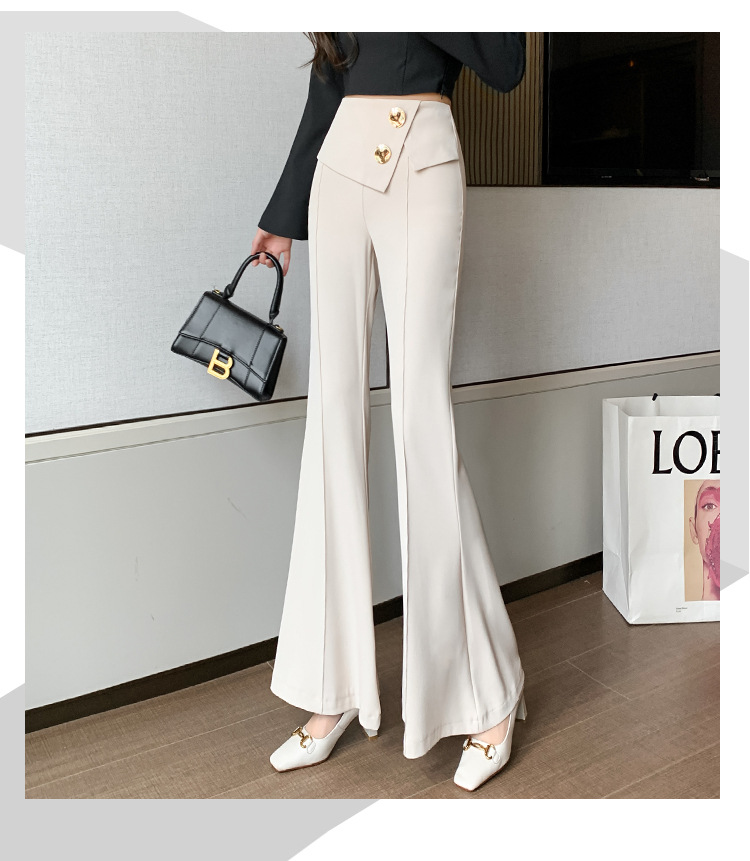 フレアパンツ 美麗シルエット フレアスラックス