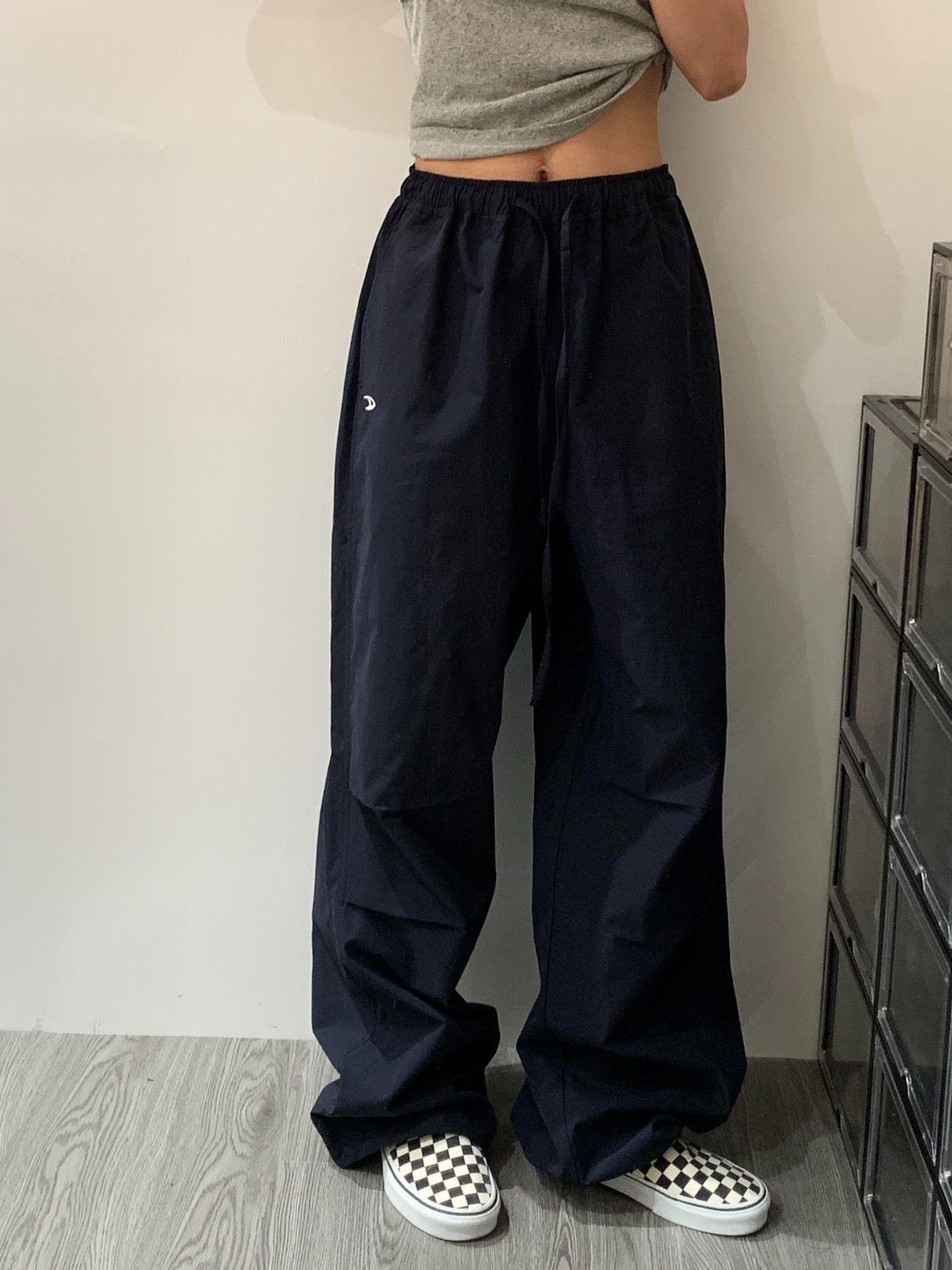 フレアパンツ ゆったりドローコード フレアパンツ