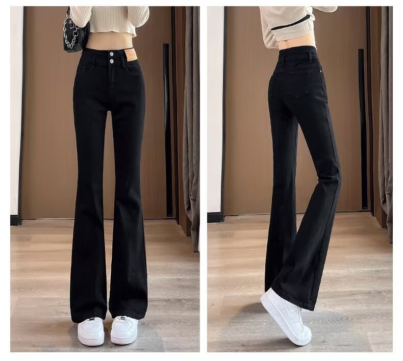 フレアパンツ 美脚効果抜群フレアデニム