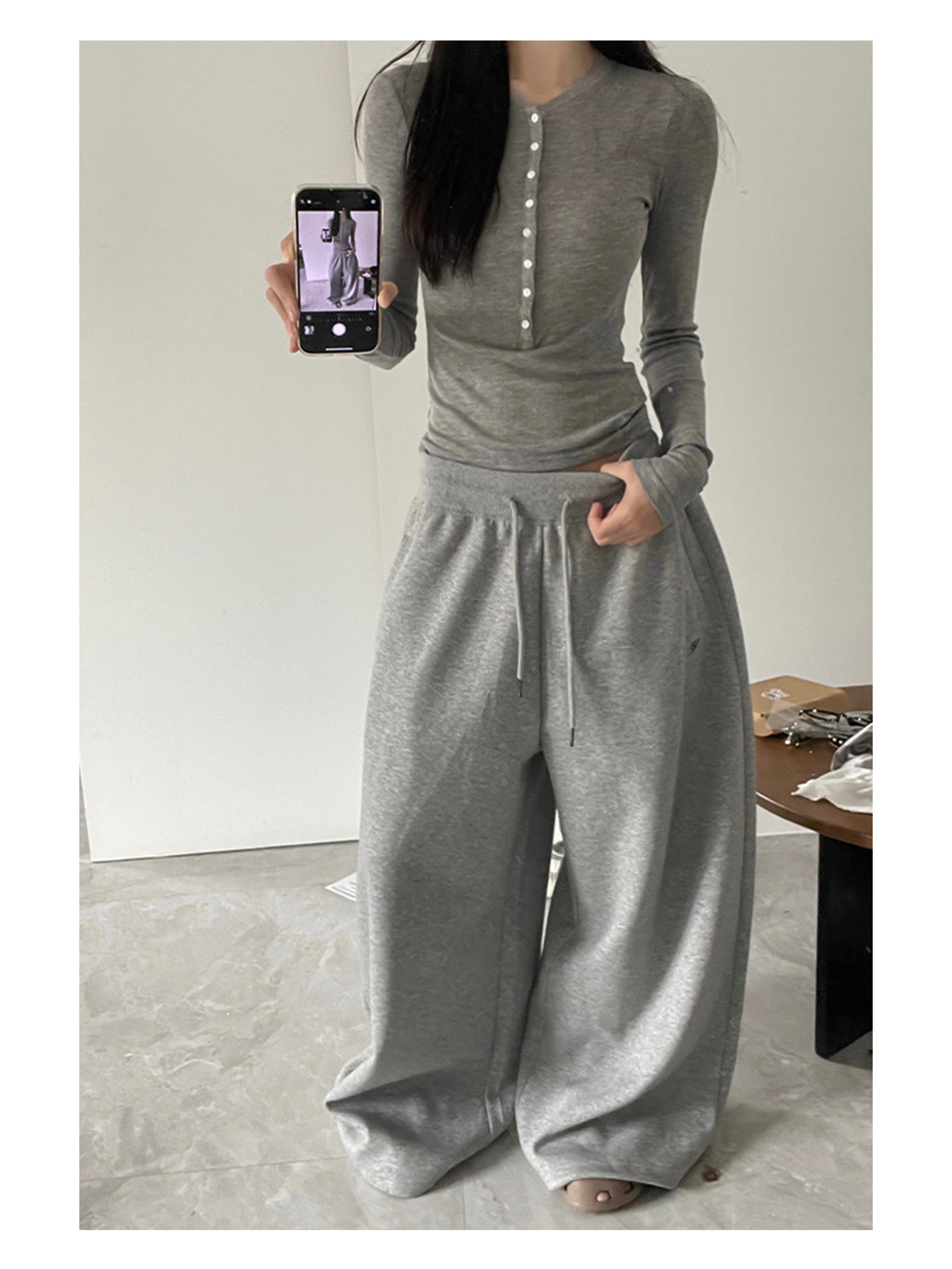 フレアパンツ リラクシーフレアスウェットパンツ