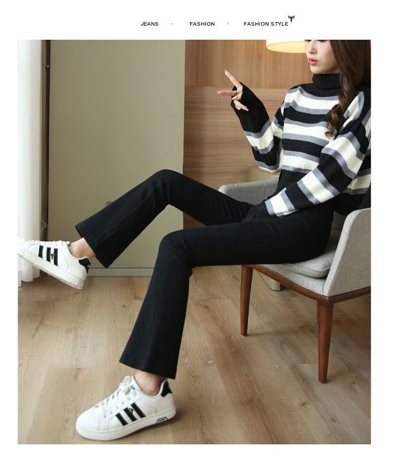 フレアパンツ 美脚見え裏起毛フレアパンツレギンス