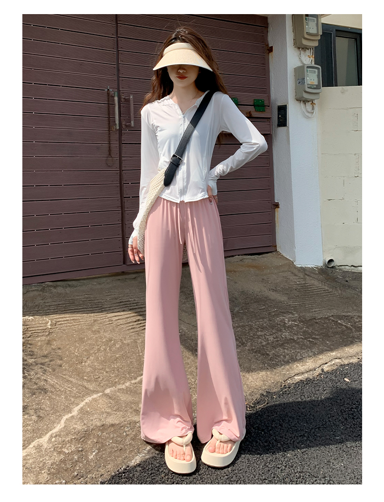 フレアパンツ 高級感漂うゆったりフレアパンツ