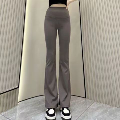 フレアパンツ 美脚効果フレアレギンスパンツ