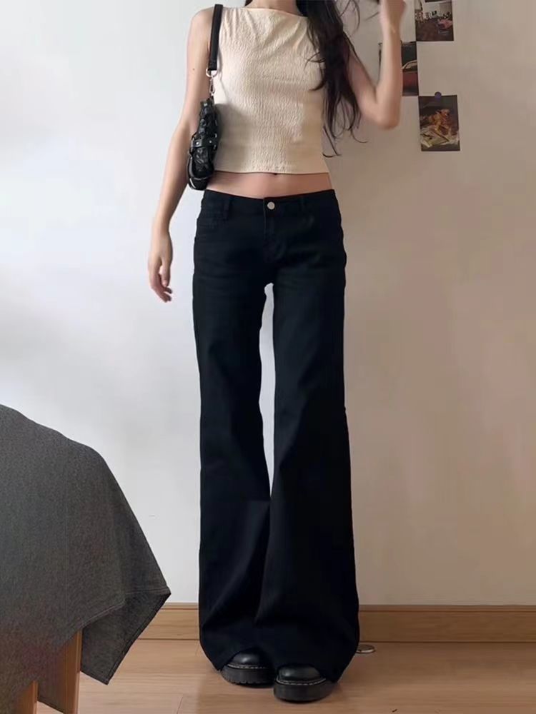 フレアパンツ レトロ美脚フレアデニム