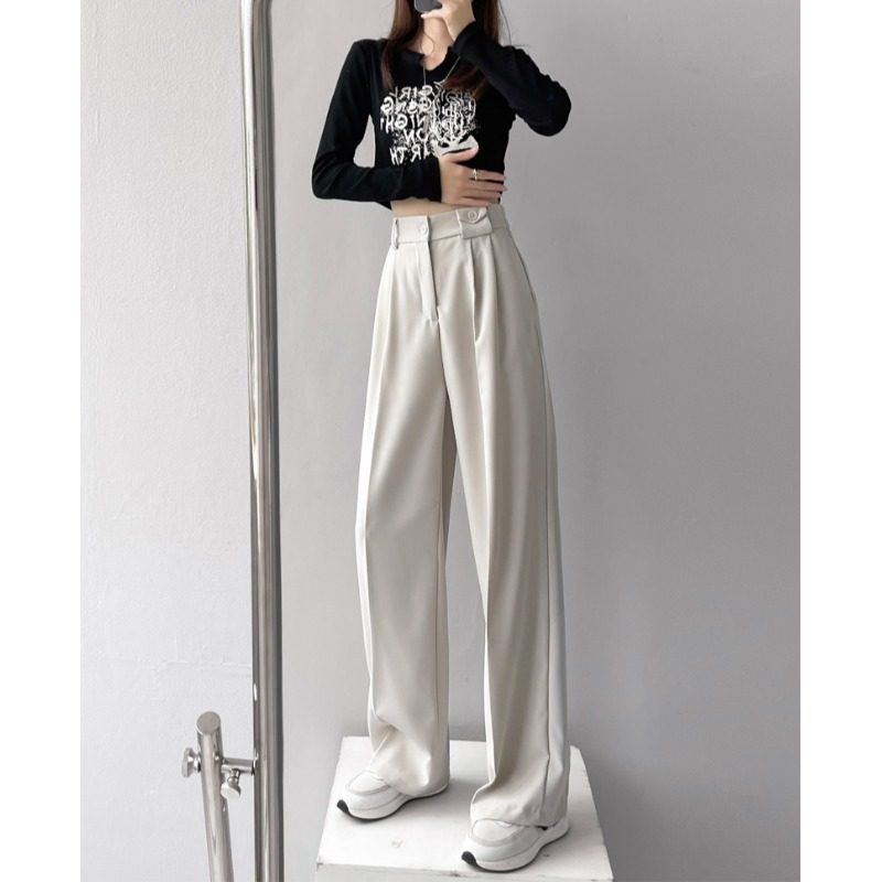 フレアパンツ 裾広がりが美しいハイウエストフレアパンツスラックス