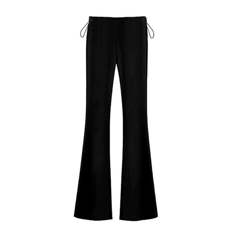 フレアパンツ 洗練フレアシルエットスラックス