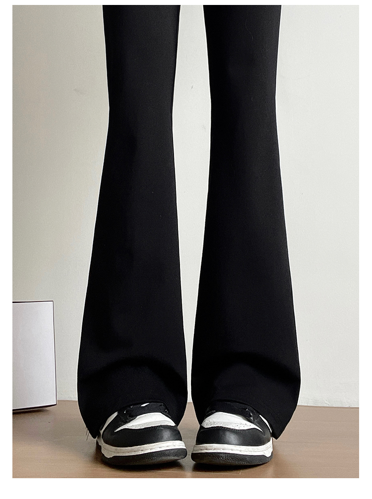 フレアパンツ 優雅な裾広がりドレスパンツ