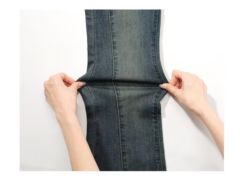 フレアパンツ 美脚効果抜群ハイウエスト広がり裾長め丈