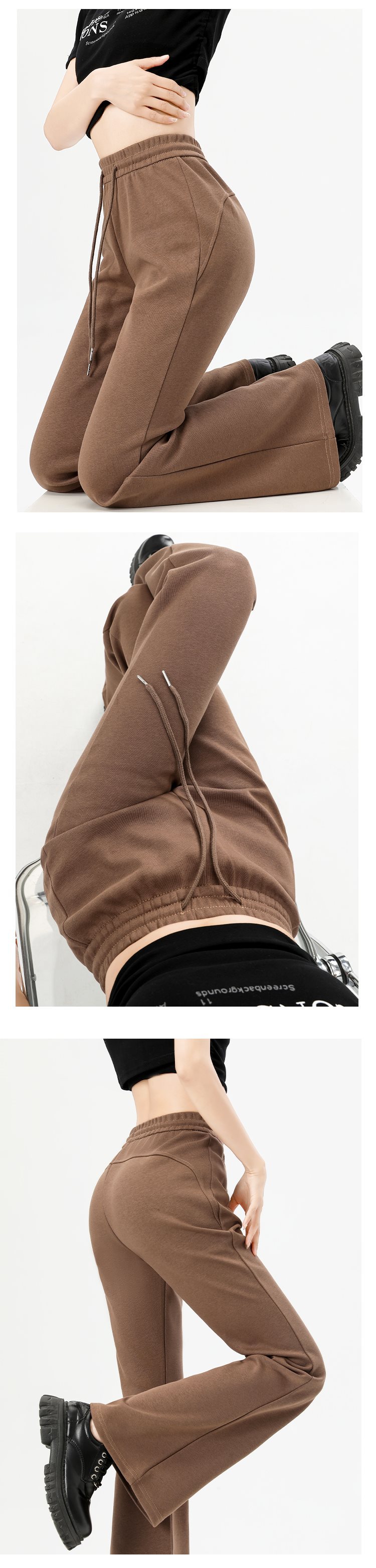 フレアパンツ 高腰ゆったりフレアパンツ