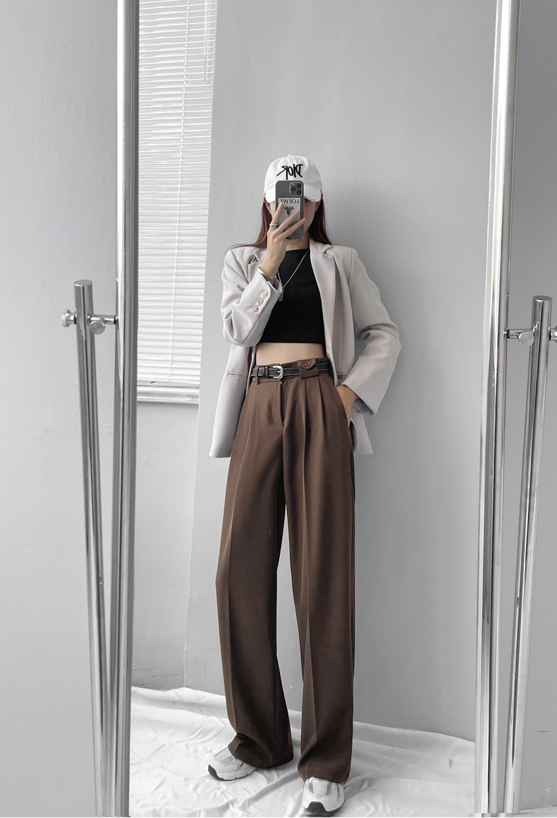 フレアパンツ 裾広がりが美しいハイウエストフレアパンツスラックス