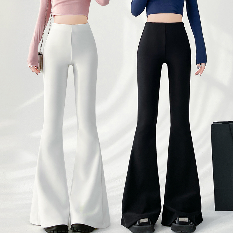 フレアパンツ 美脚効果抜群のハイウエストフレアレギンス