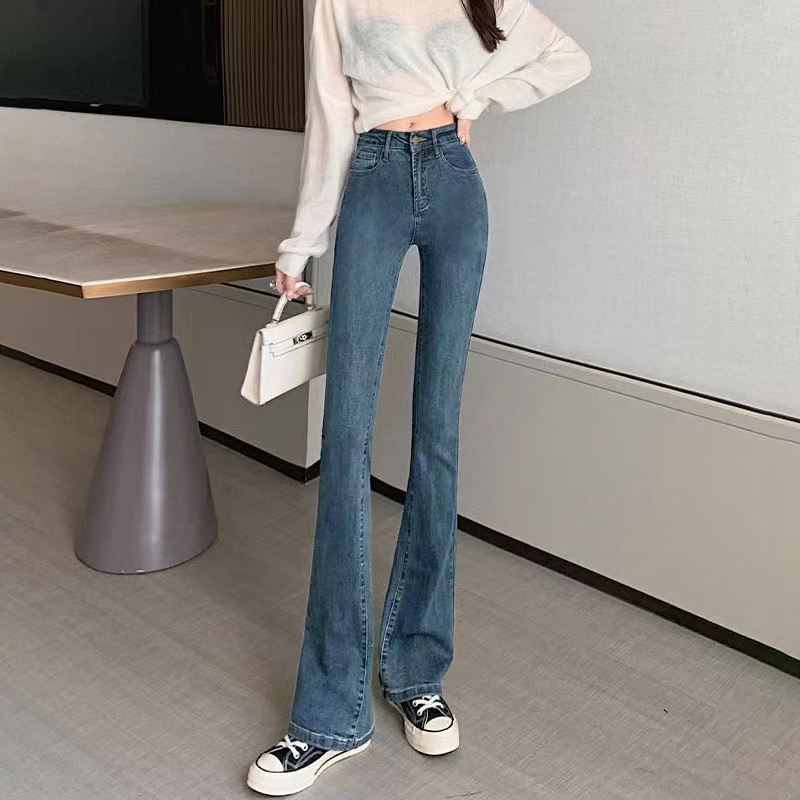 フレアパンツ 美脚効果抜群フレアデニム