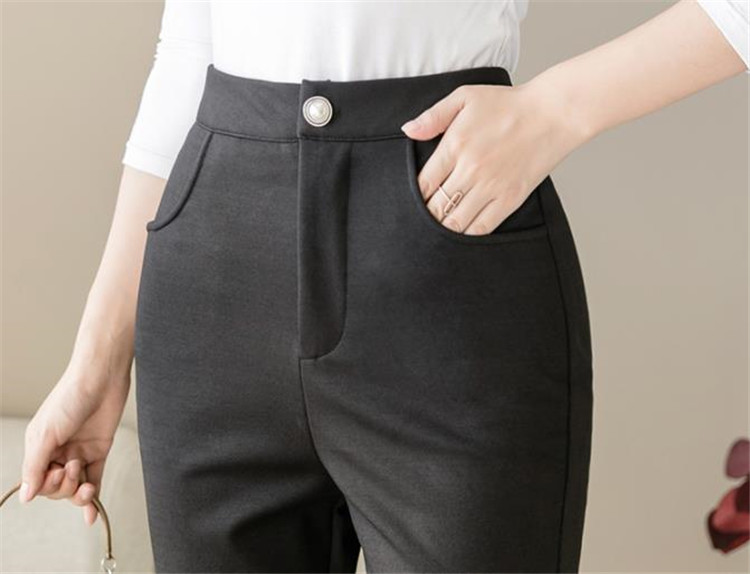 フレアパンツ 裾刺繍ハイウエストフレアスラックス九分丈