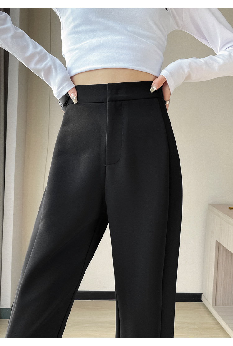 フレアパンツ 美脚スリットフレアスラックス