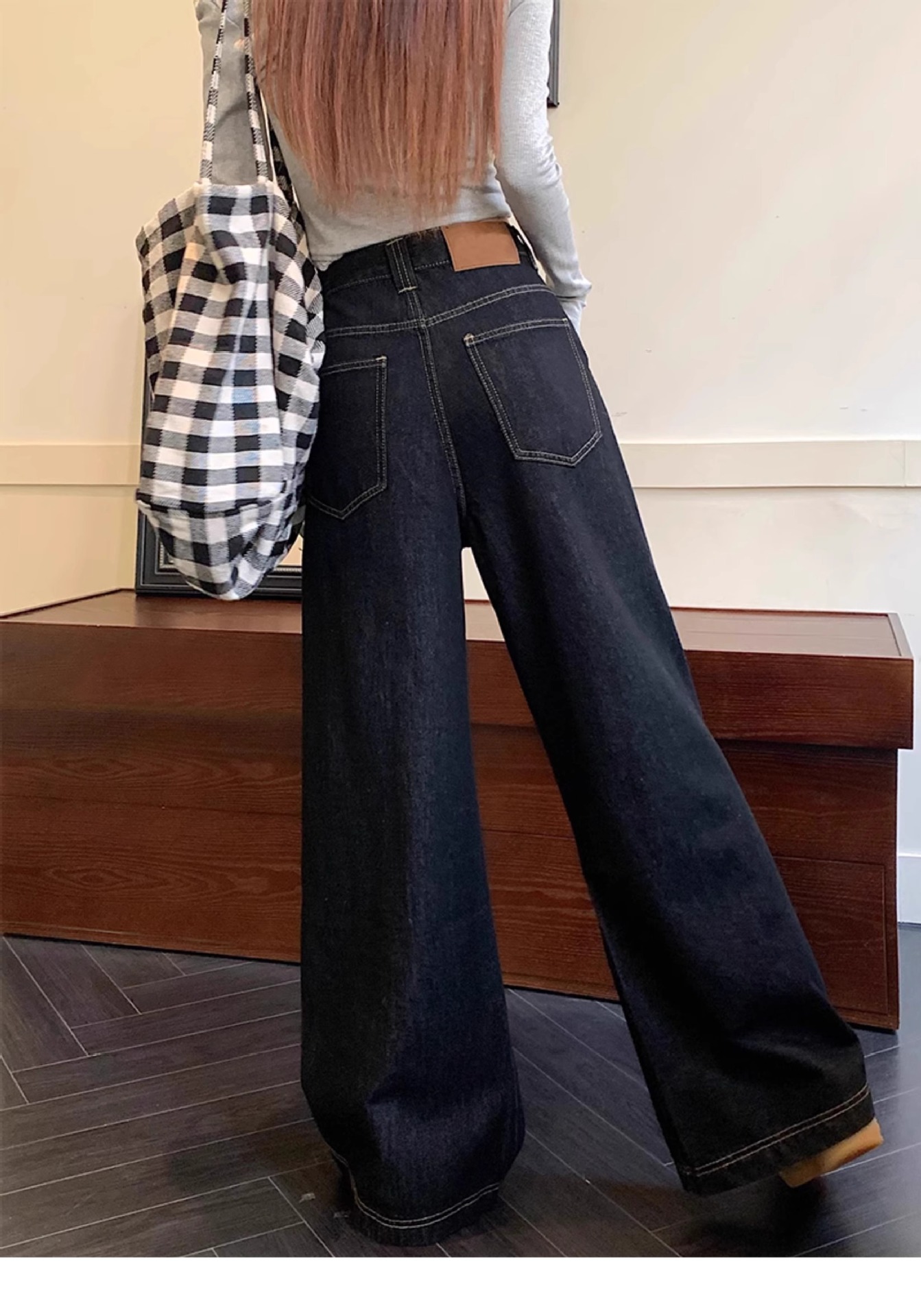 フレアパンツ 裾広がり美脚シルエット デニムワイドパンツ