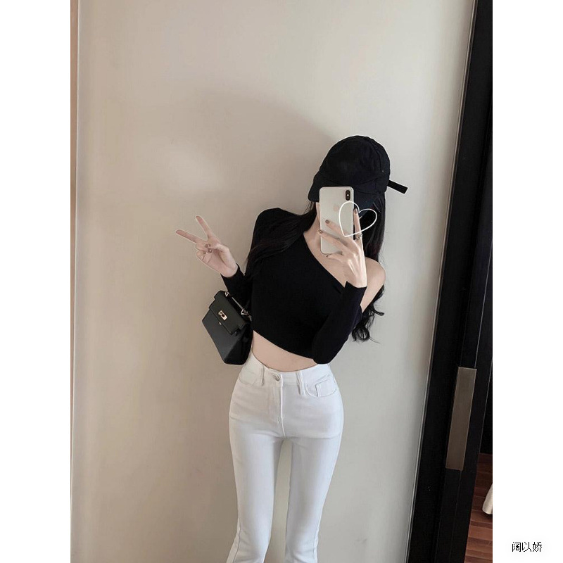 フレアパンツ 優美シルエットフレアデニム