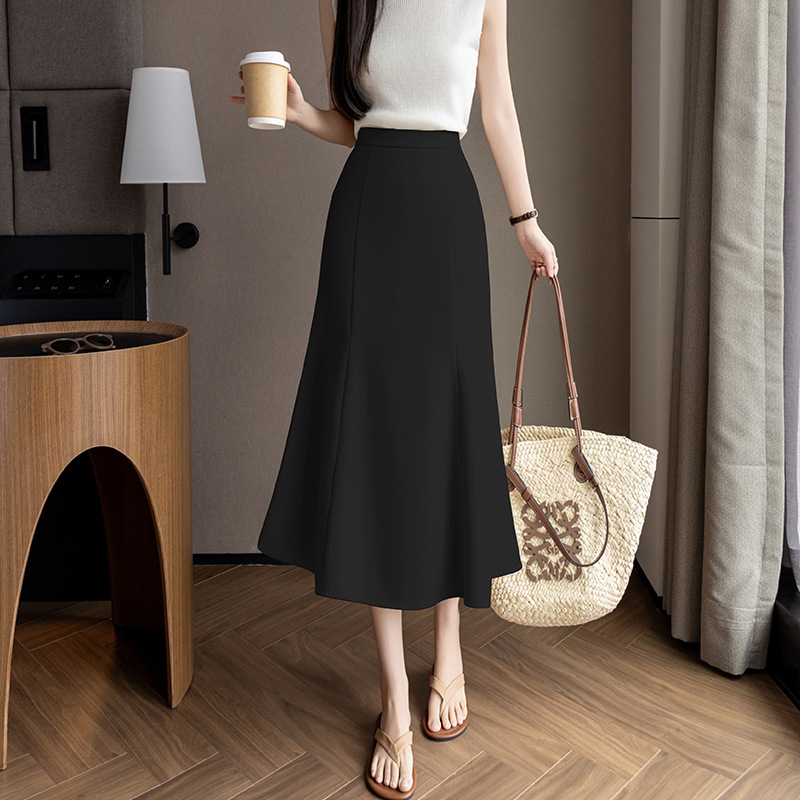 フレアスカート 裾広がりシルエット美脚見せフレアスカート