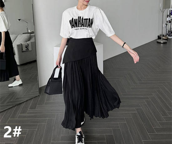フレアスカート 秋冬新作 マキシ丈プリーツスカート 韓国風 上品 着回し抜群