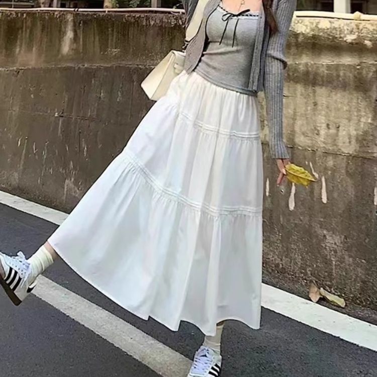 ティアードデザイン フレアスカート
