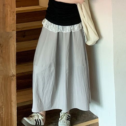 高腰すっきりAラインフレアスカート